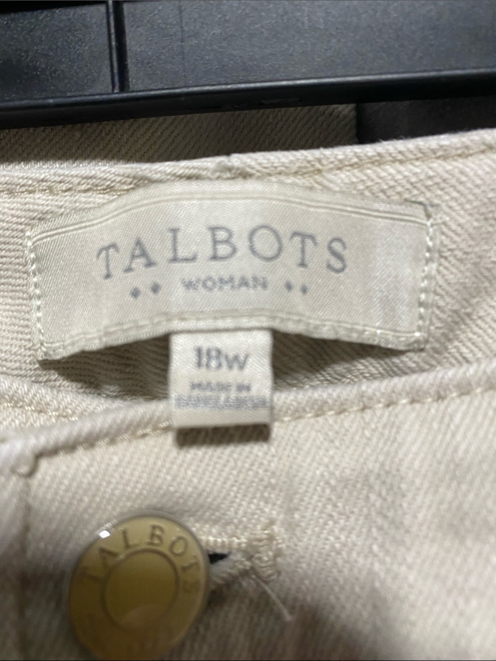 Talbots Women's Beige/Tan High-Rise Pants - Picture 4 of 4